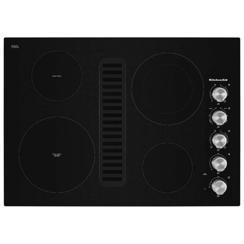 Kitchenaid KCED600GBL 30" Electric Downdraft Cooktop with 4 Elements - Image 3