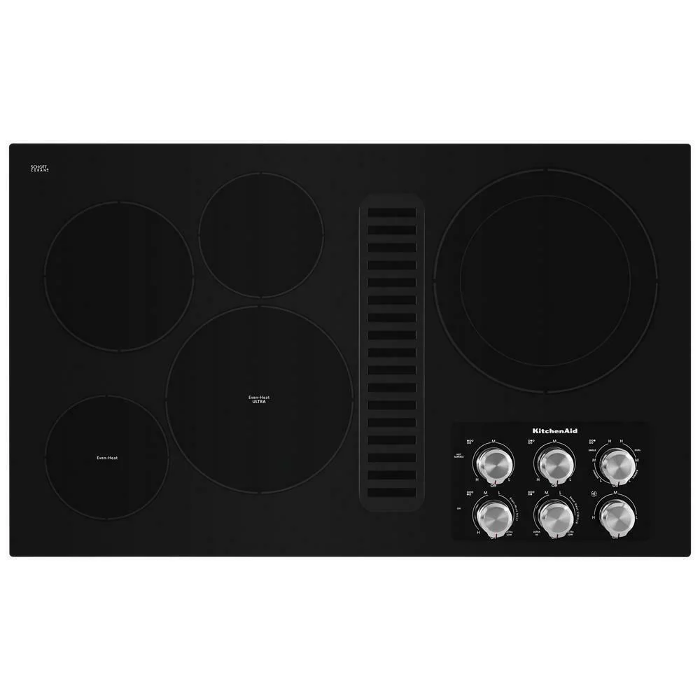 Kitchenaid KCED606GBL 36" Electric Downdraft Cooktop with 5 Elements - Image 3
