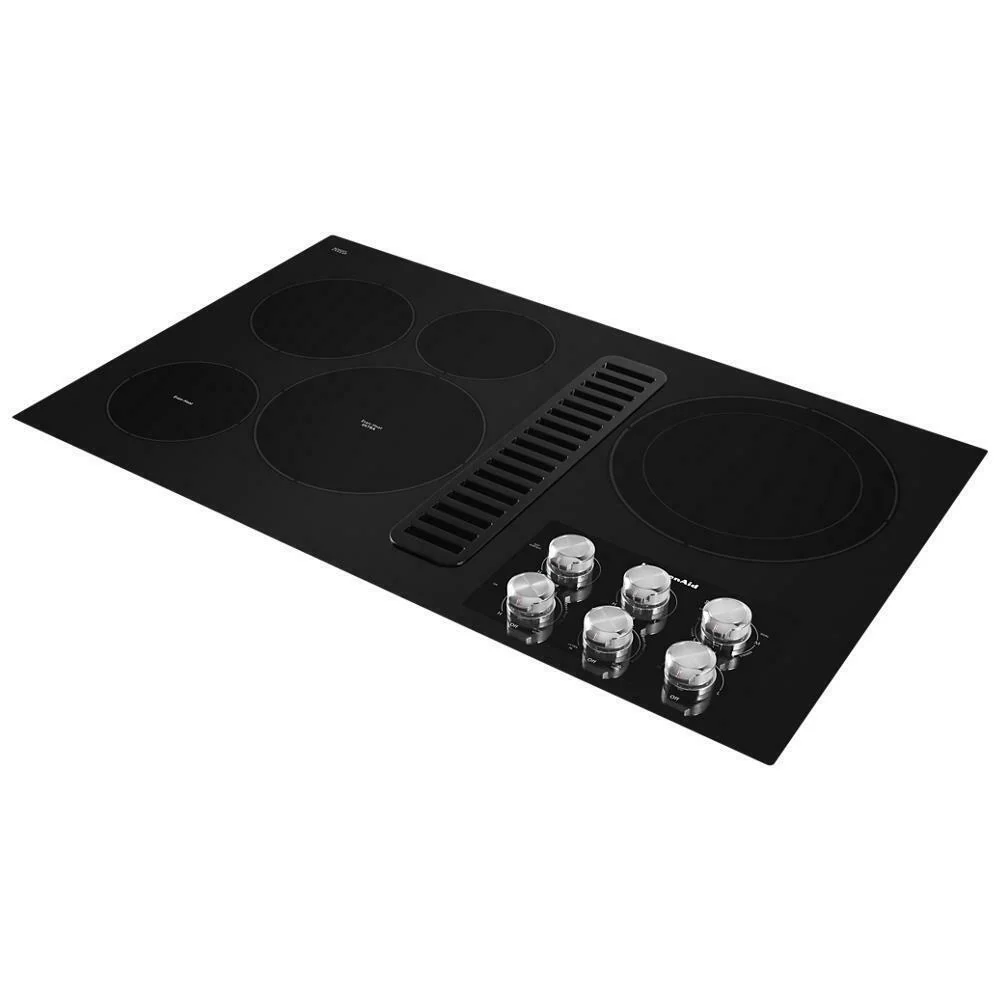 Kitchenaid KCED606GBL 36" Electric Downdraft Cooktop with 5 Elements - Image 5