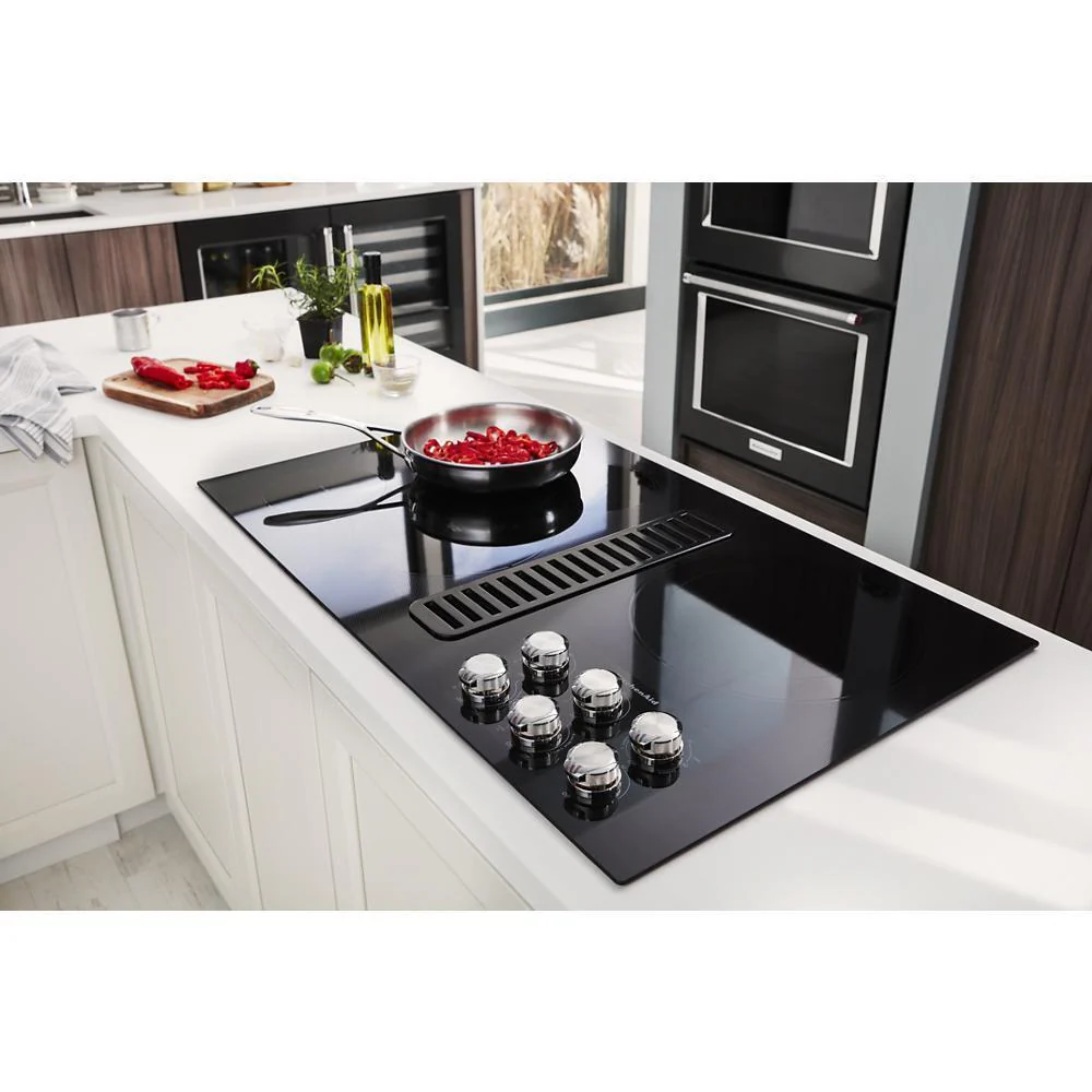 Kitchenaid KCED606GBL 36" Electric Downdraft Cooktop with 5 Elements - Image 8