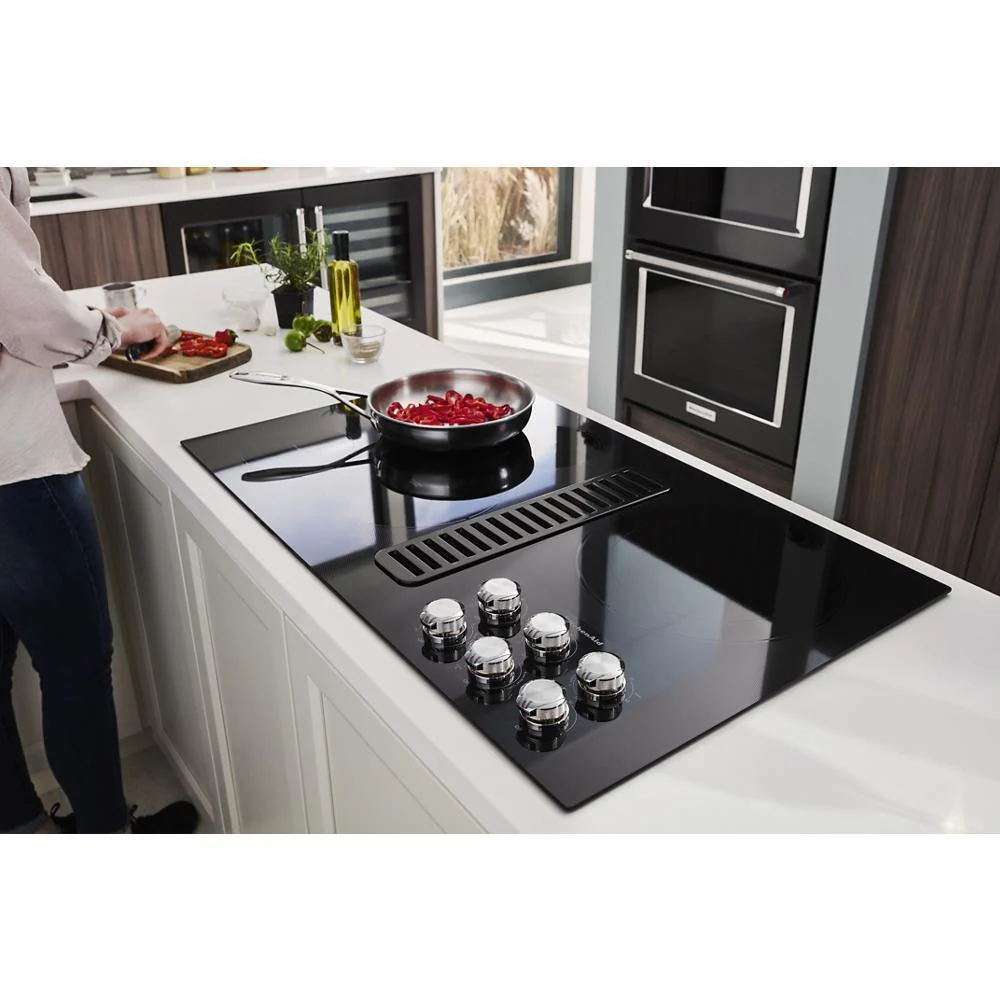 Kitchenaid KCED606GBL 36" Electric Downdraft Cooktop with 5 Elements - Image 9