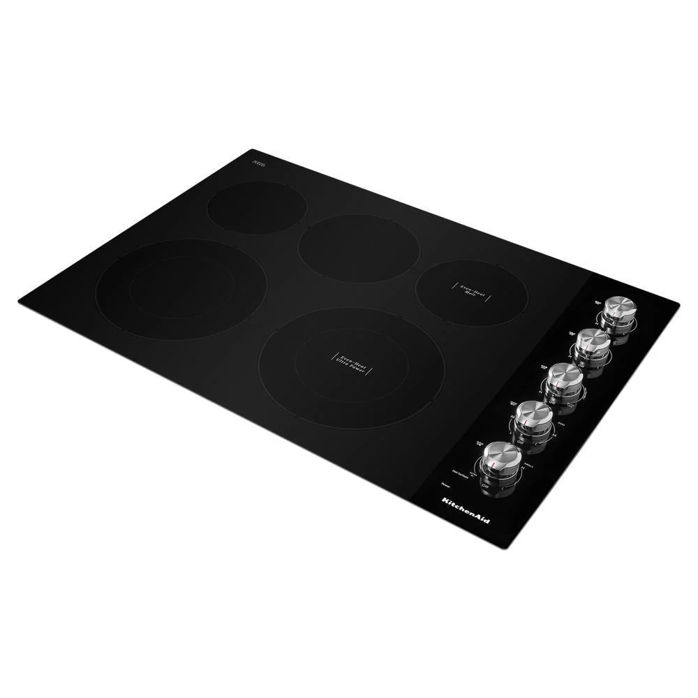 Kitchenaid KCES550HBL 30" Electric Cooktop with 5 Elements and Knob Controls - Image 3