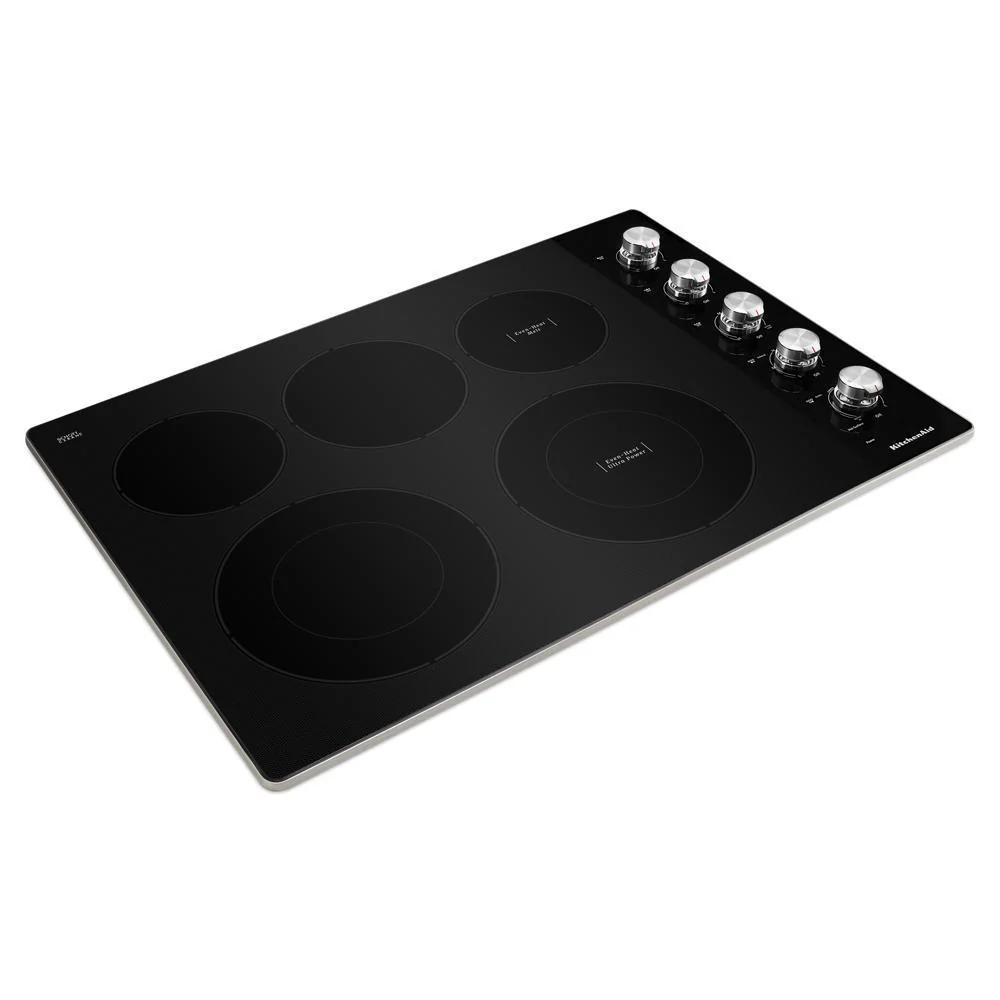 Kitchenaid KCES550HSS 30" Electric Cooktop with 5 Elements and Knob Controls - Image 2