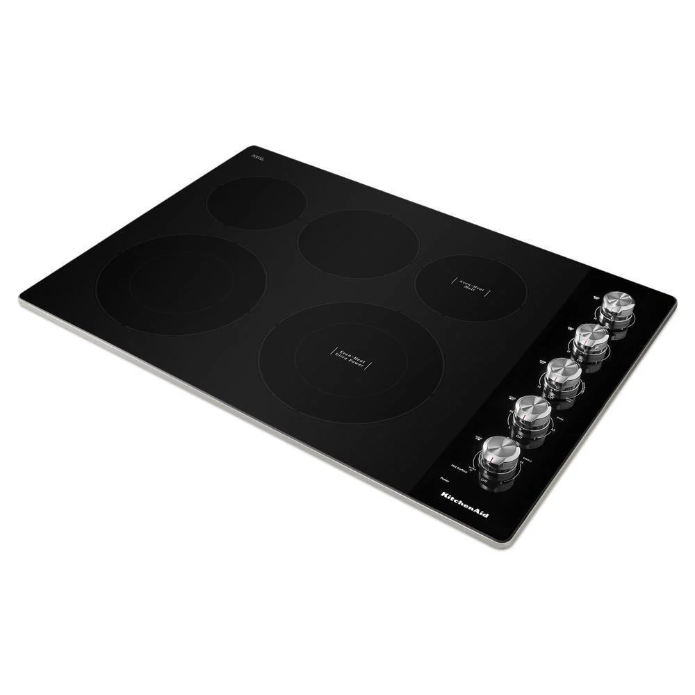 Kitchenaid KCES550HSS 30" Electric Cooktop with 5 Elements and Knob Controls - Image 3