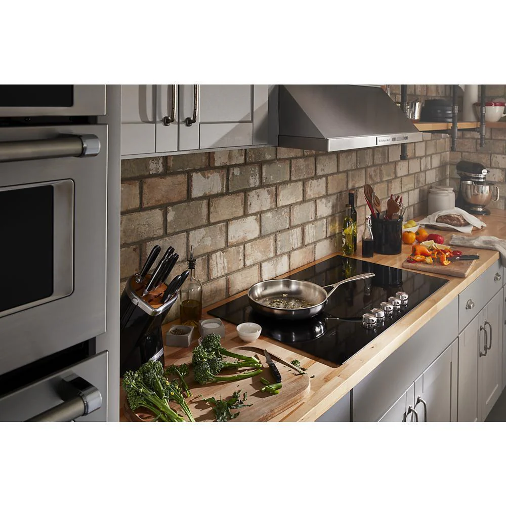 Kitchenaid KCES556HBL 36" Electric Cooktop with 5 Elements and Knob Controls - Image 3