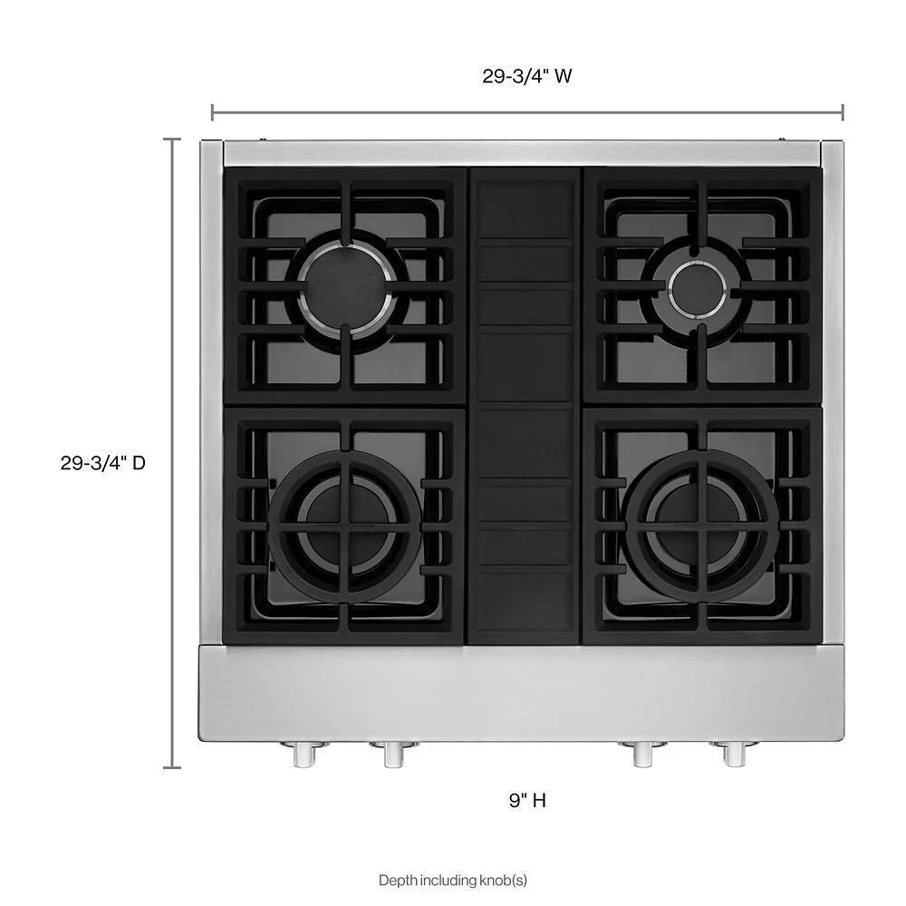 KCGC500JSS KitchenAid® 30'' 4-Burner Commercial-Style Gas Rangetop - Image 2