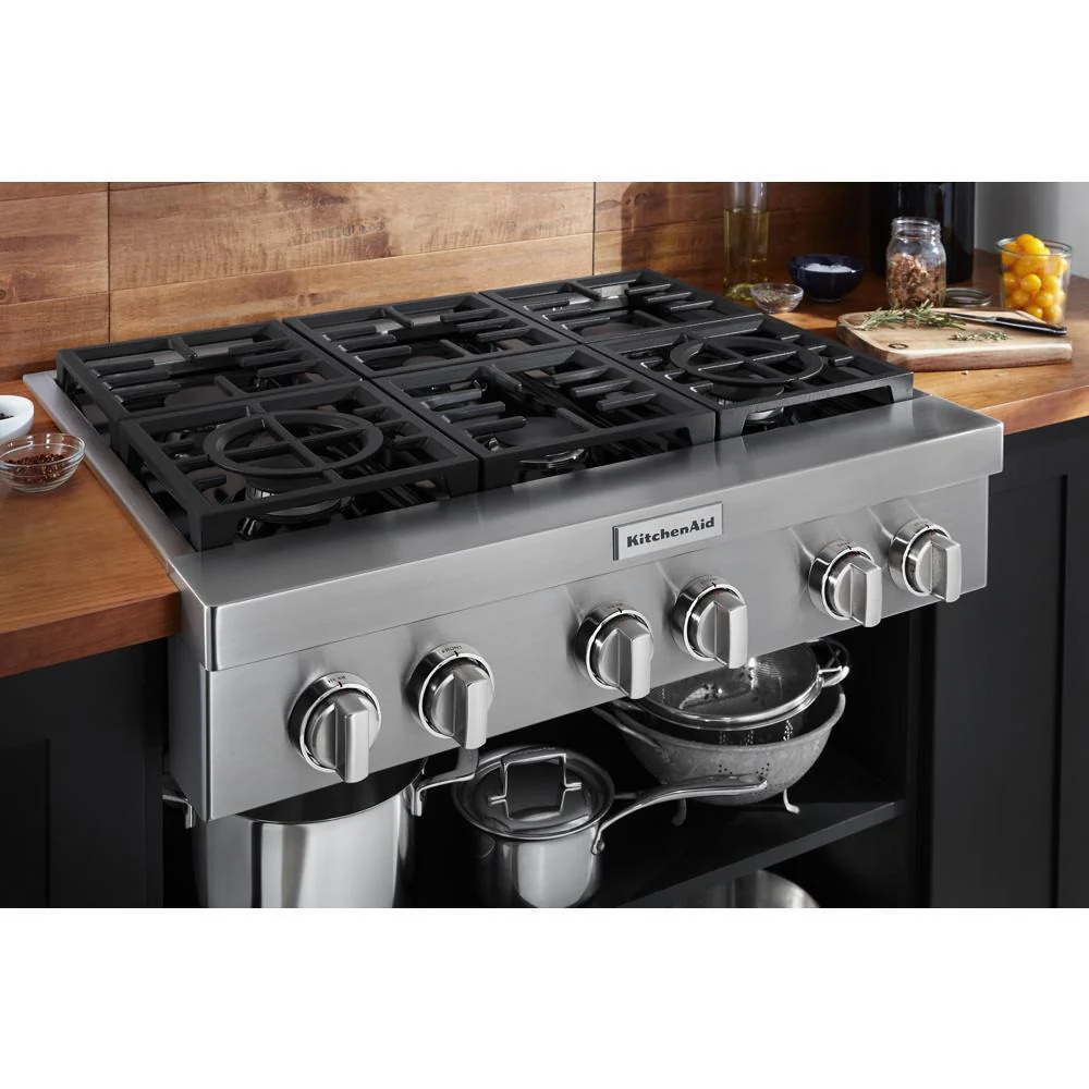 KCGC506JSS KitchenAid® 36'' 6-Burner Commercial-Style Gas Rangetop - Image 7