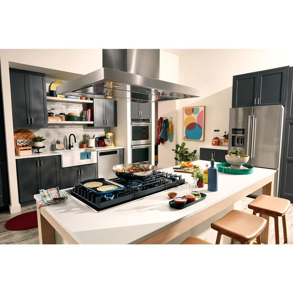 Kitchenaid KCGG530PBL 30" Gas-on-Glass Cooktop - Image 2