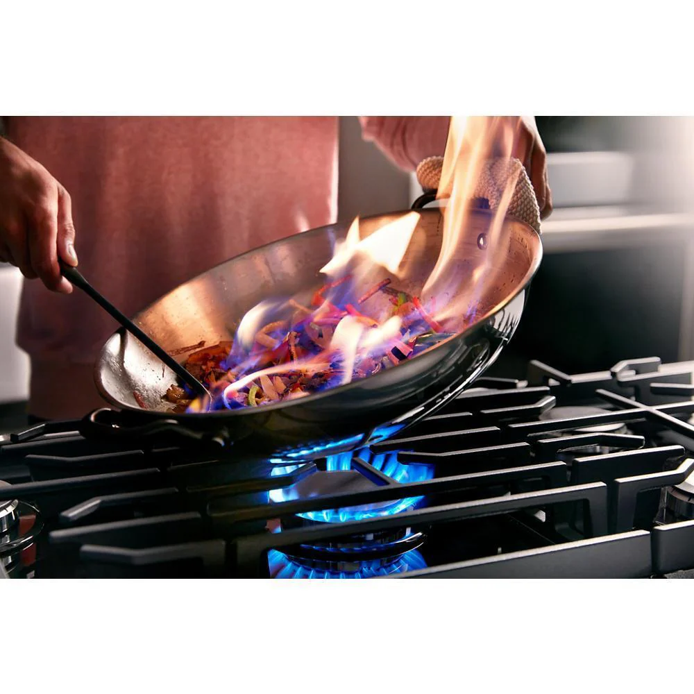 Kitchenaid KCGG530PBL 30" Gas-on-Glass Cooktop - Image 8