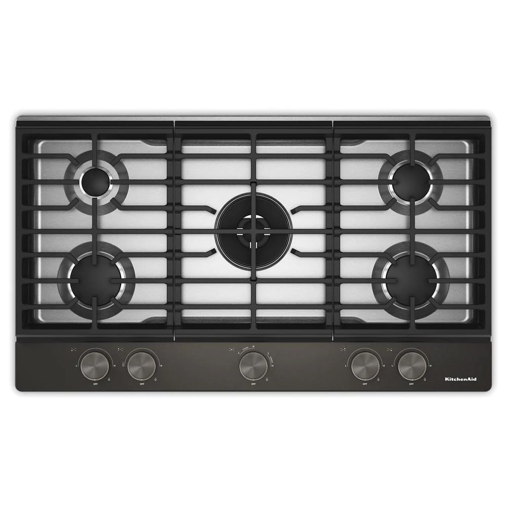 KCGK536SBE KitchenAid® 36 in. Gas Cooktop with 5 Burners and Integrated Wok Grate