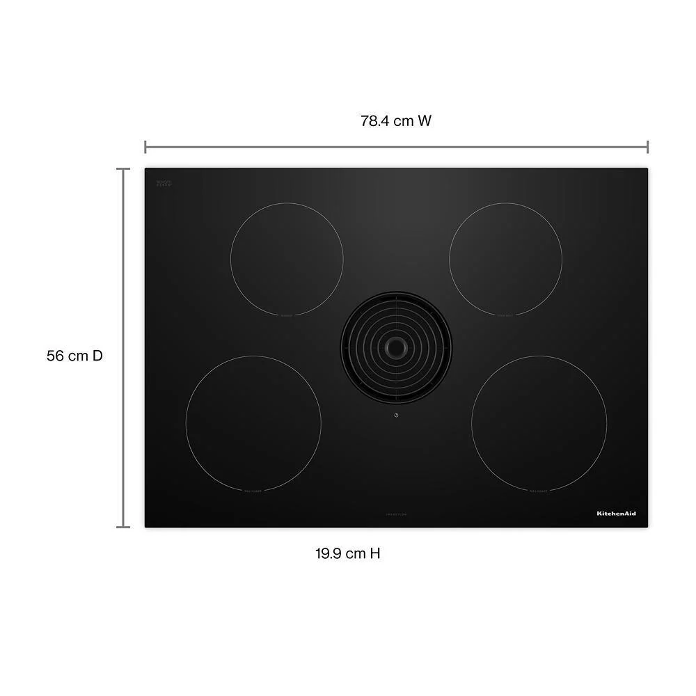 Kitchenaid KCID930SBL 30-inch NextGen Induction Downdraft Cooktop with 4 Cooking Zones - Image 2