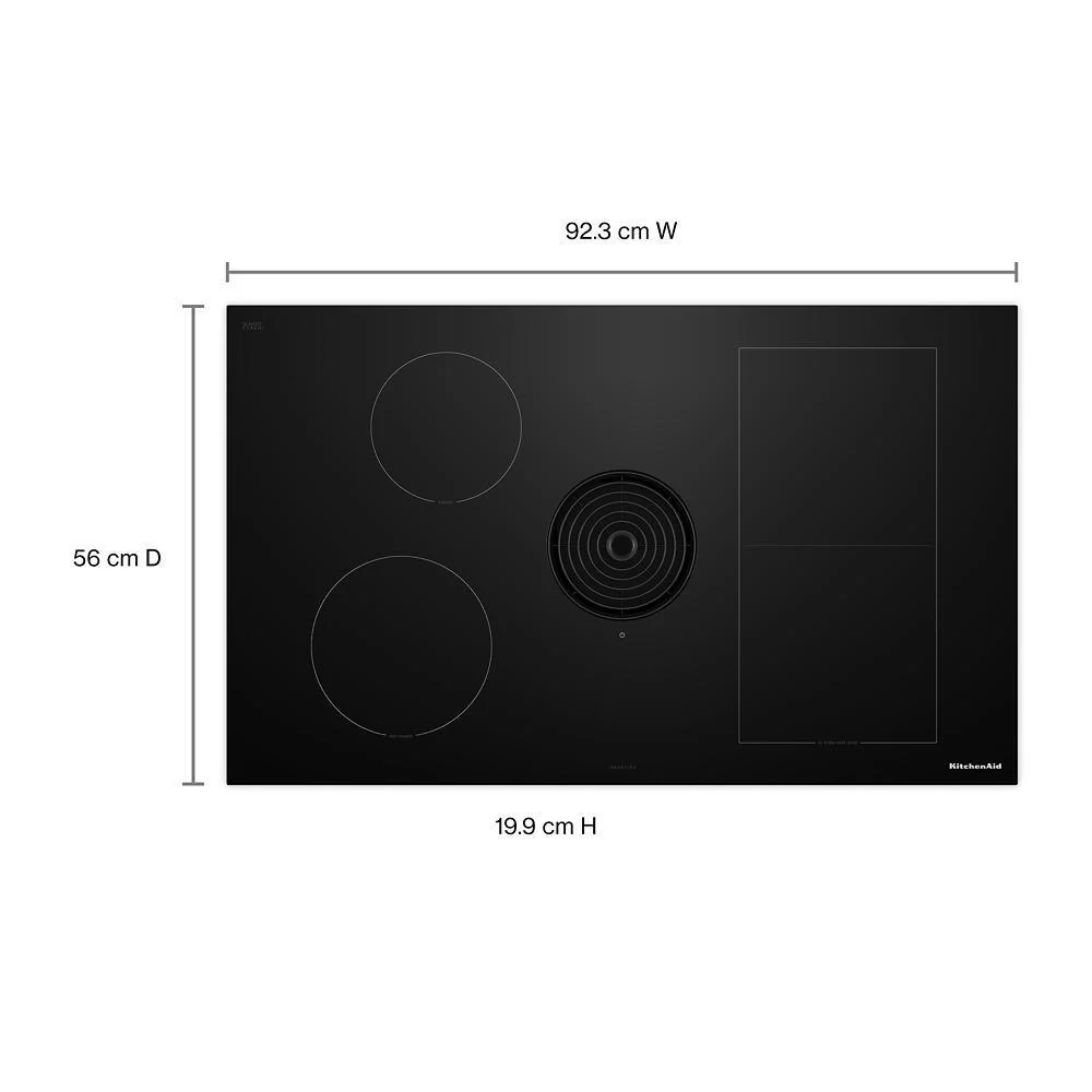 Kitchenaid KCID936SBL 36-inch NextGen Induction Downdraft Cooktop with Bridge XL Even-Heat™ Zone - Image 2