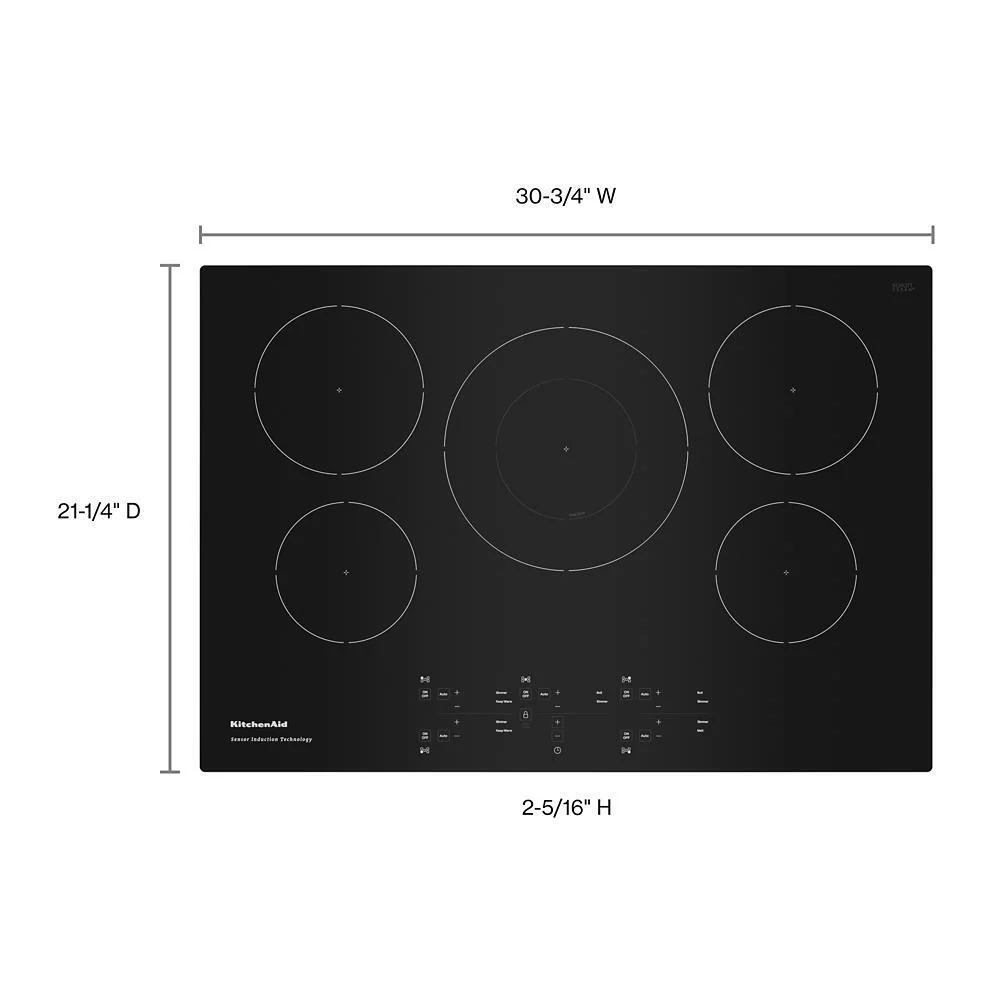 Kitchenaid KCIG550JBL 30-Inch 5-Element Sensor Induction Cooktop - Image 9