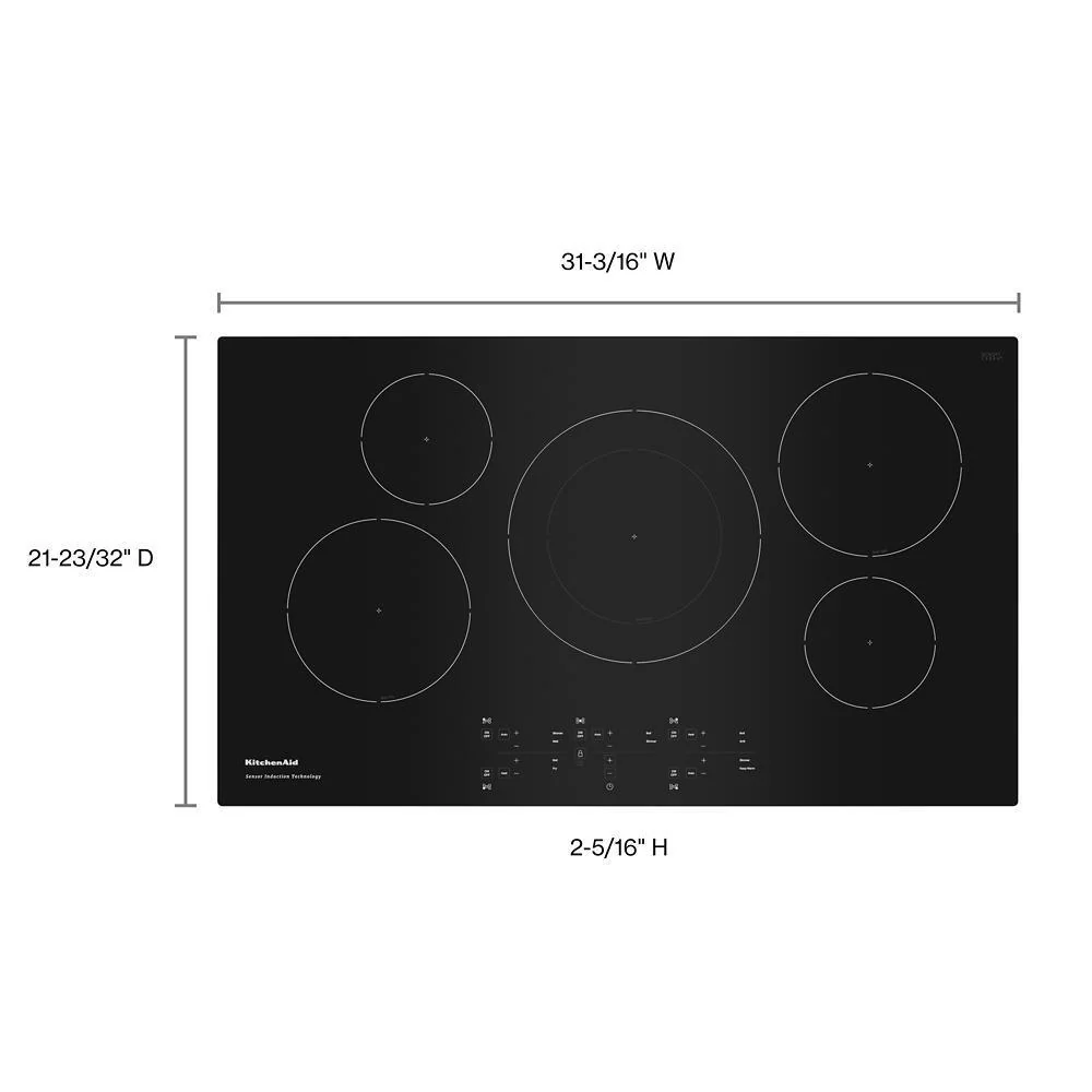 Kitchenaid KCIG556JBL 36-Inch 5-Element Sensor Induction Cooktop - Image 9