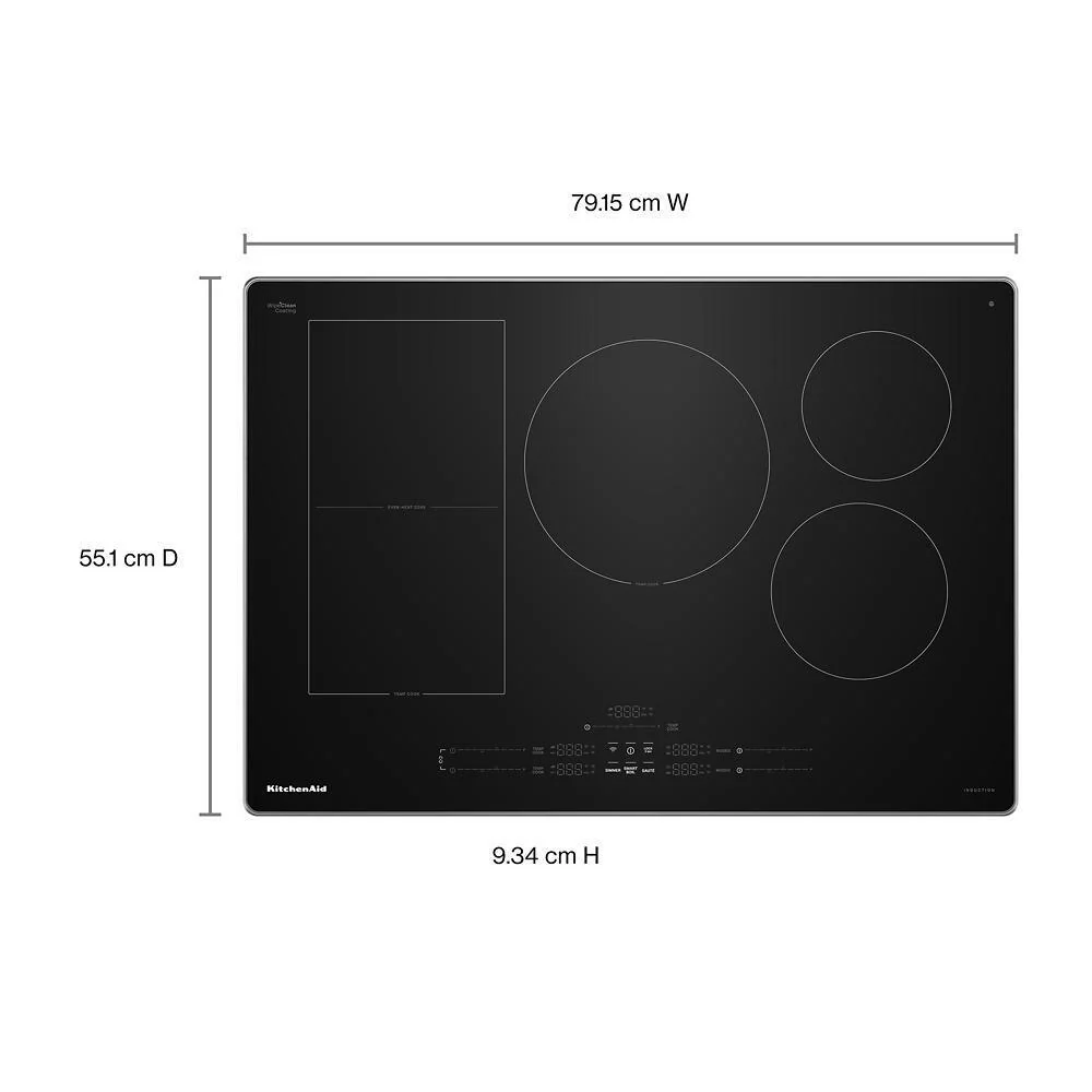 Kitchenaid KCIT730SSS 30" Temp Cook™ Induction Cooktop with 5 Cooking Zones - Image 2