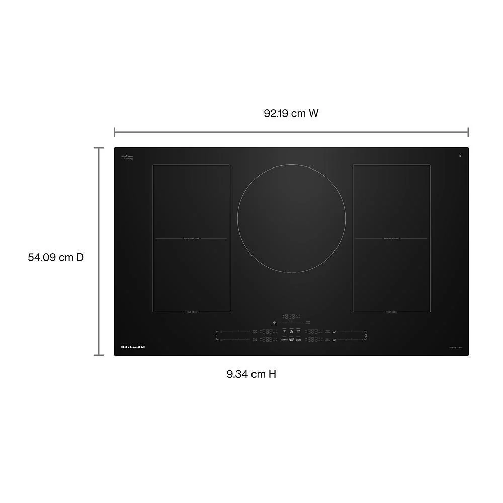Kitchenaid KCIT736SBL 36" Temp Cook™ Induction Cooktop with 5 Cooking Zones - Image 2