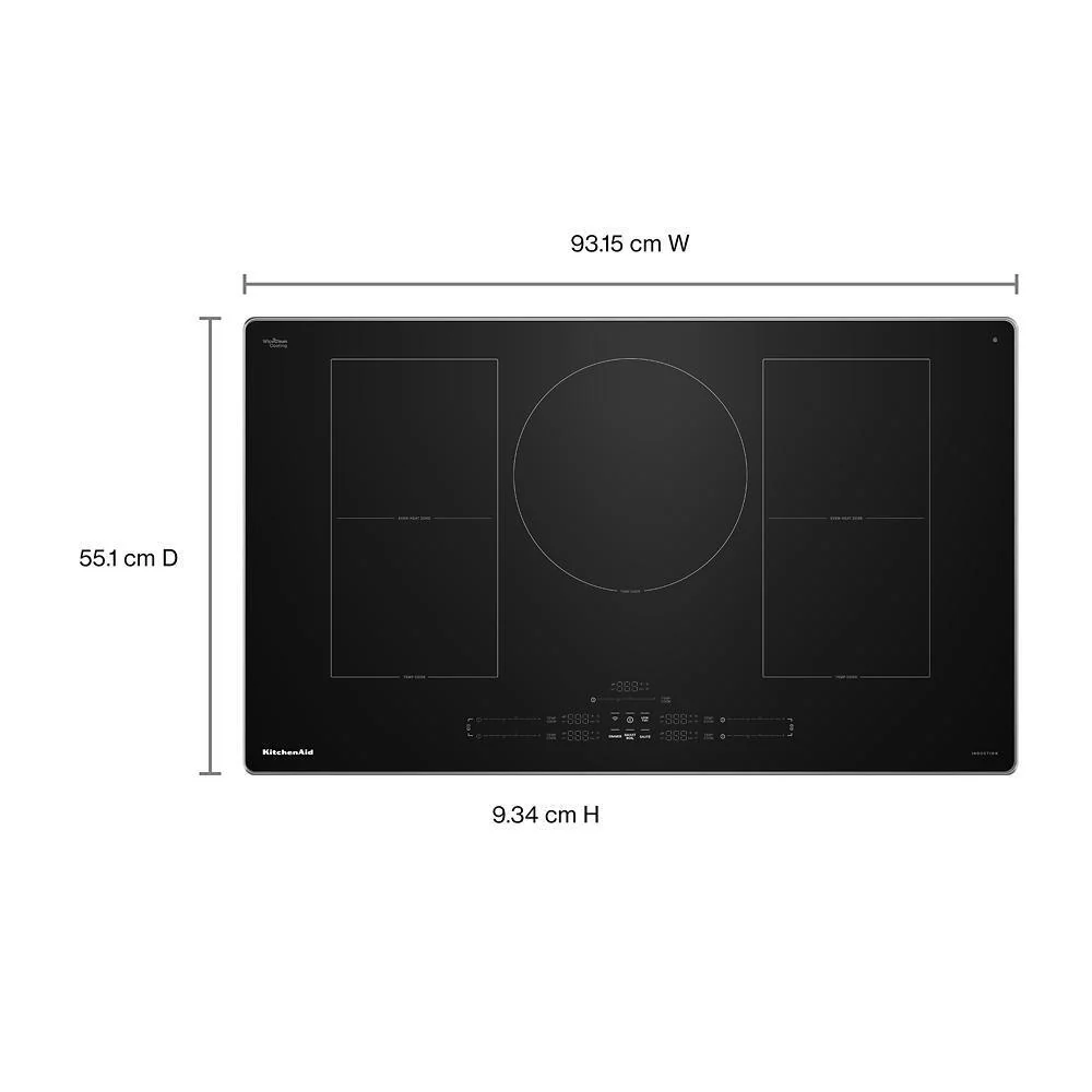Kitchenaid KCIT736SSS 36" Temp Cook™ Induction Cooktop with 5 Cooking Zones - Image 2