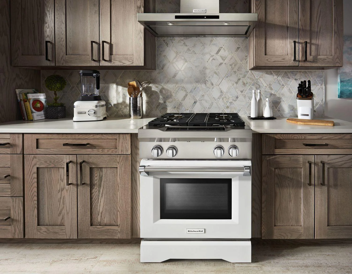 Kitchenaid KDRS407VMW 30'' 4-Burner Dual Fuel Freestanding Range, Commercial-Style Imperial White - Image 3