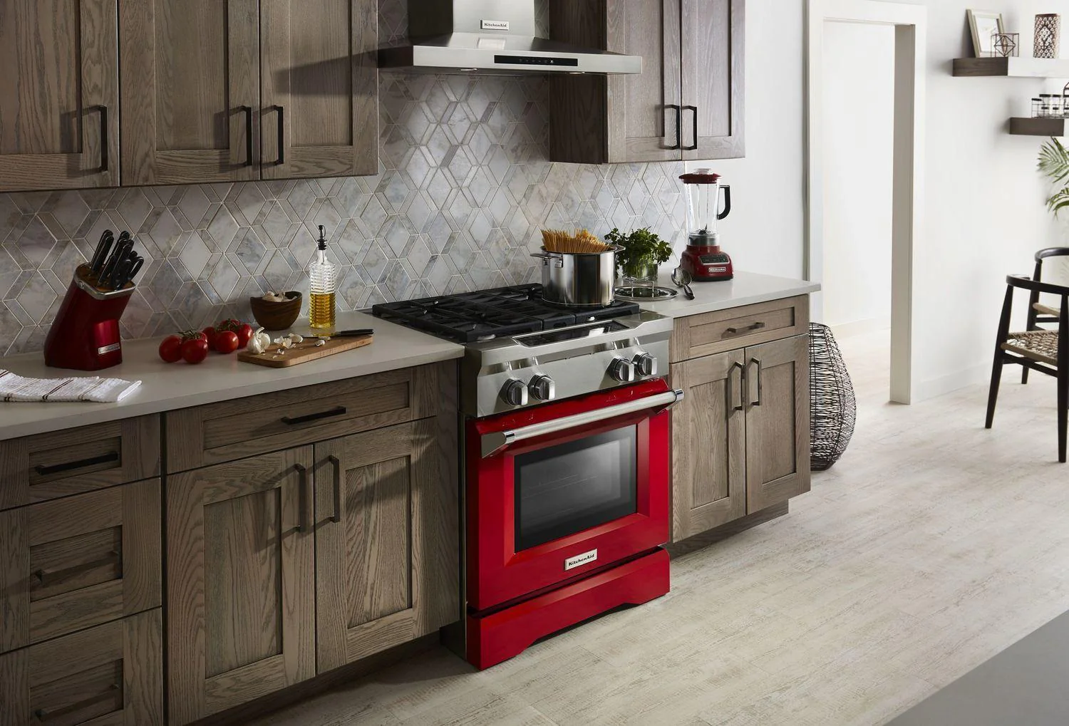 Kitchenaid KDRS407VSD 30'' 4-Burner Dual Fuel Freestanding Range, Commercial-Style Signature Red - Image 2