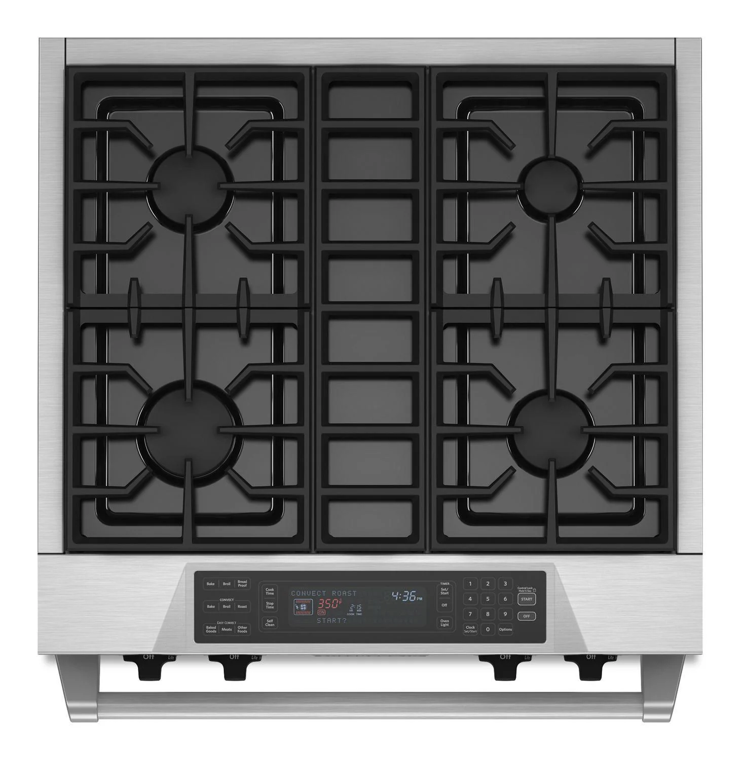 Kitchenaid KDRS407VSS 30'' 4-Burner Dual Fuel Freestanding Range, Commercial-Style Stainless Steel - Image 2