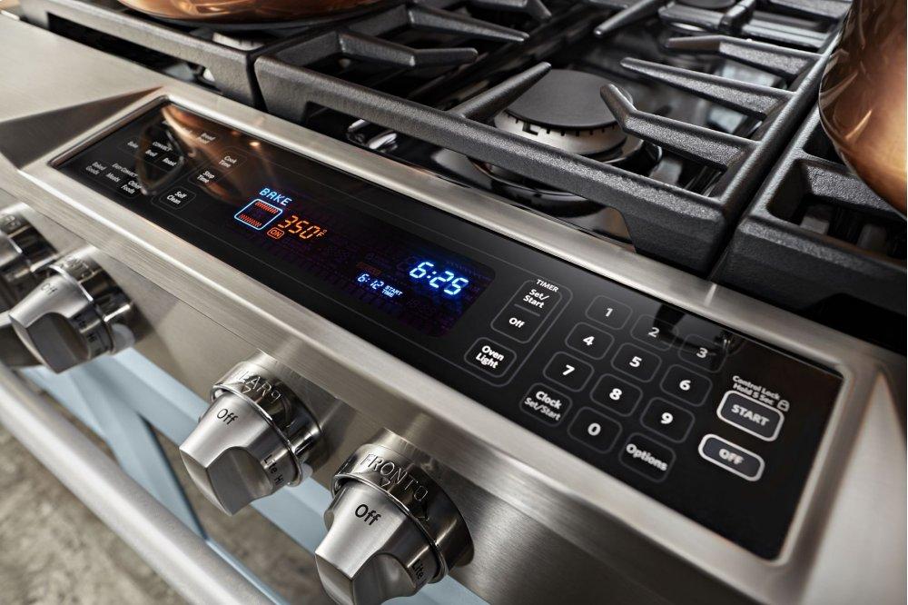 Kitchenaid KDRS467VMB Limited Edition KitchenAid® 36'' 6-Burner Dual Fuel Freestanding Range, Commercial-Style - Misty Blue - Image 5
