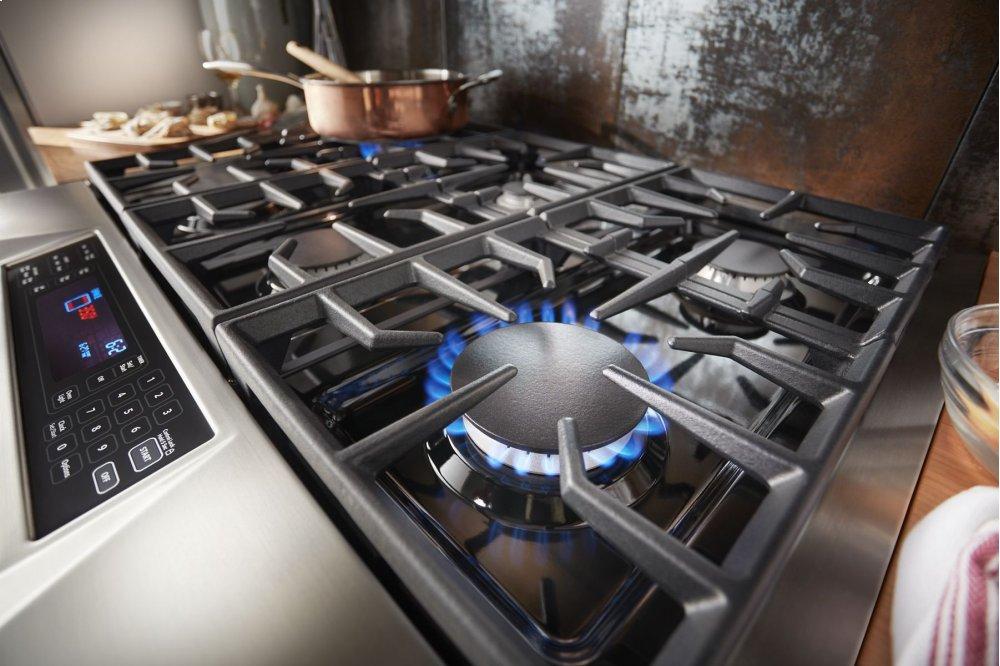 Kitchenaid KDRS467VMB Limited Edition KitchenAid® 36'' 6-Burner Dual Fuel Freestanding Range, Commercial-Style - Misty Blue - Image 6