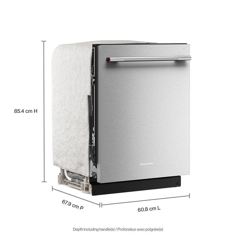 Kitchenaid KDTS434SPS 360(degree) Max Jets™ Third Rack Dishwasher with Stemware Shield and Stemware Clips, 44 dBA - Image 4