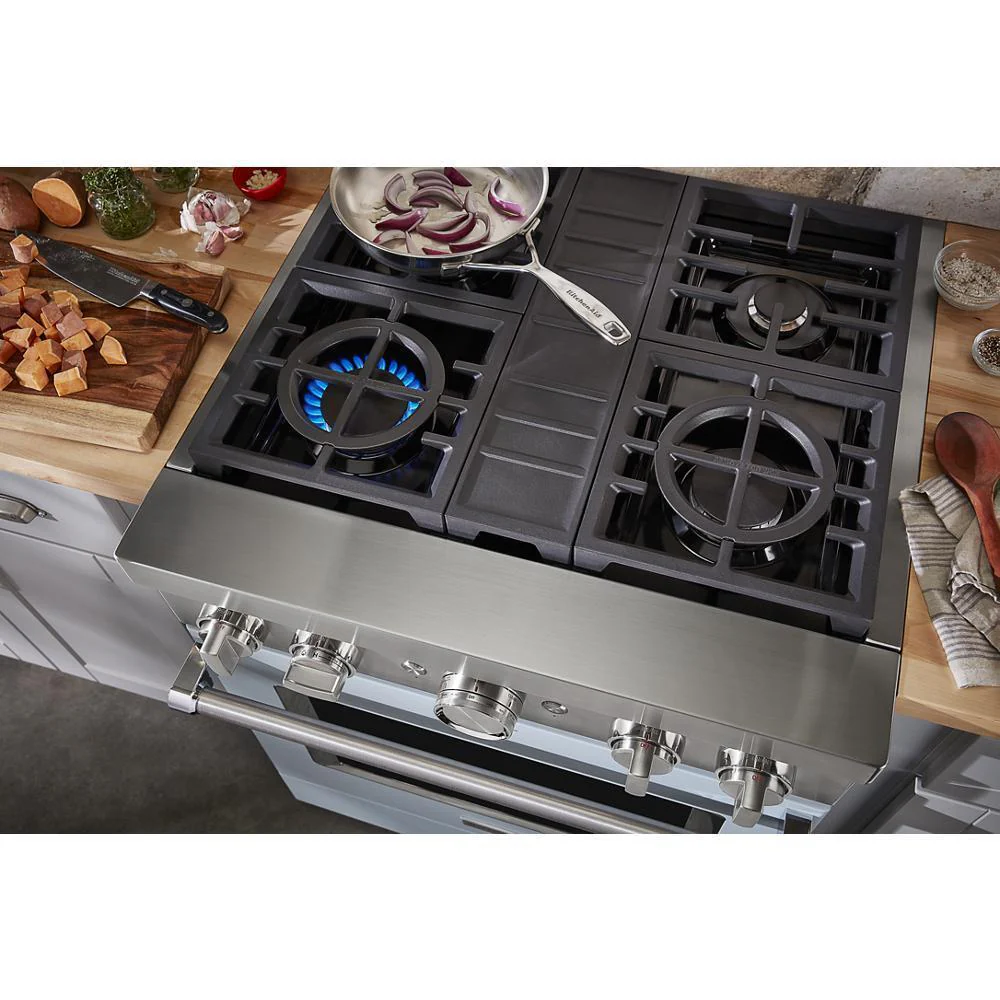 KFDC500JMB KitchenAid® 30'' Smart Commercial-Style Dual Fuel Range with 4 Burners - Image 10