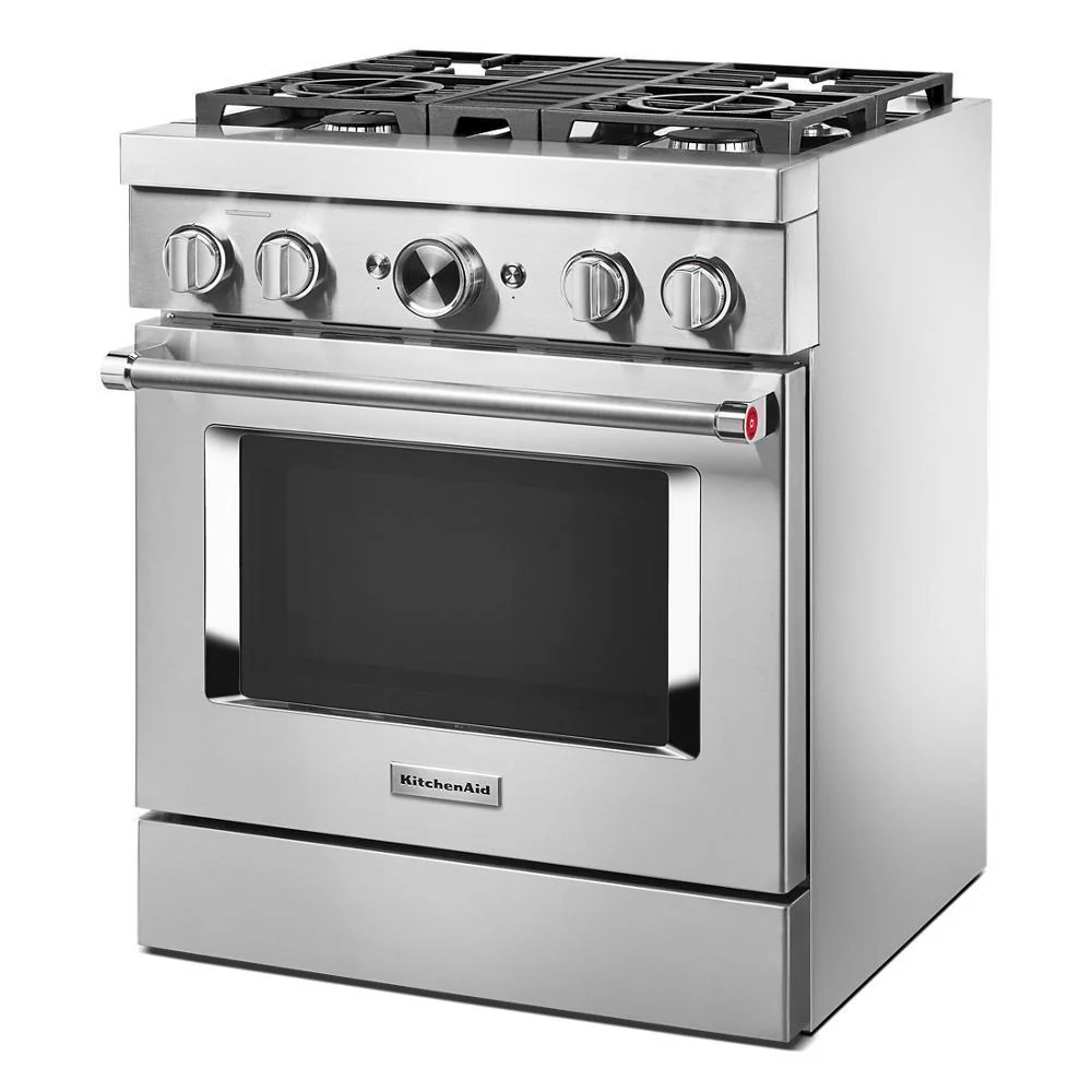 KFDC500JSS KitchenAid® 30'' Smart Commercial-Style Dual Fuel Range with 4 Burners - Image 4