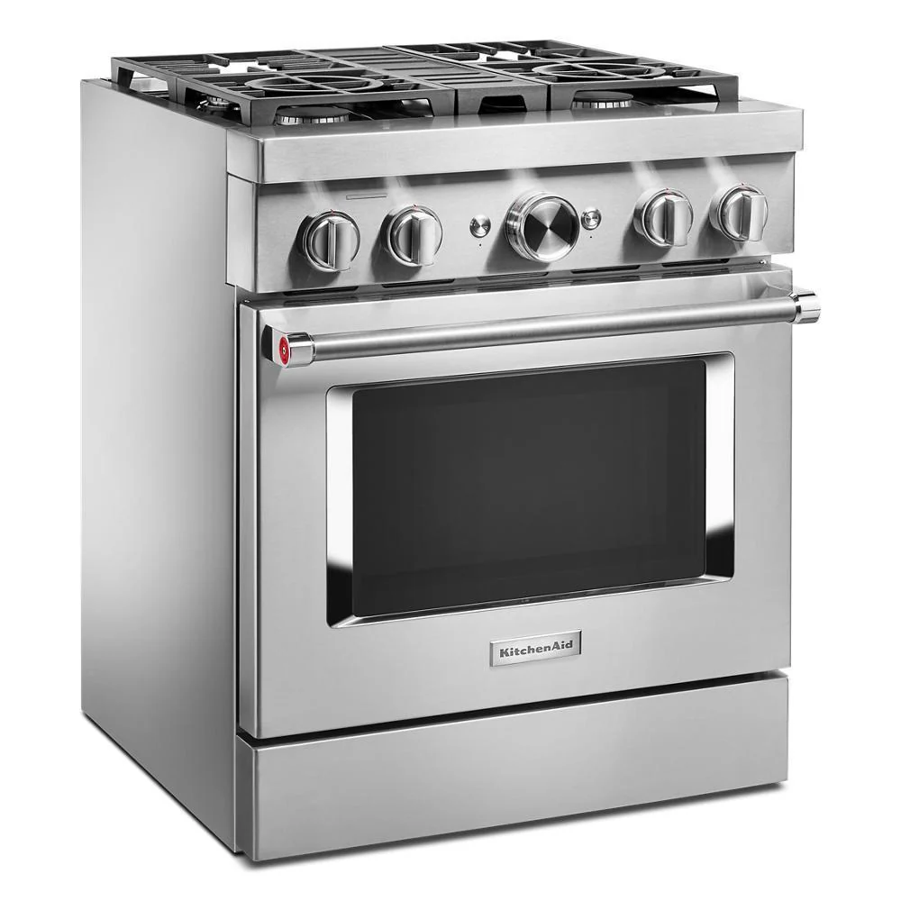 KFDC500JSS KitchenAid® 30'' Smart Commercial-Style Dual Fuel Range with 4 Burners - Image 5