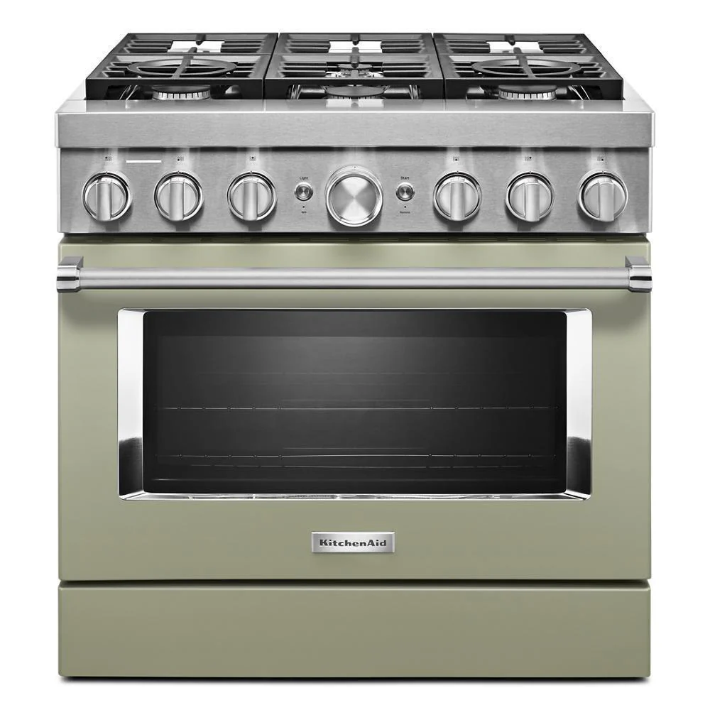 KFDC506JAV KitchenAid® 36'' Smart Commercial-Style Dual Fuel Range with 6 Burners