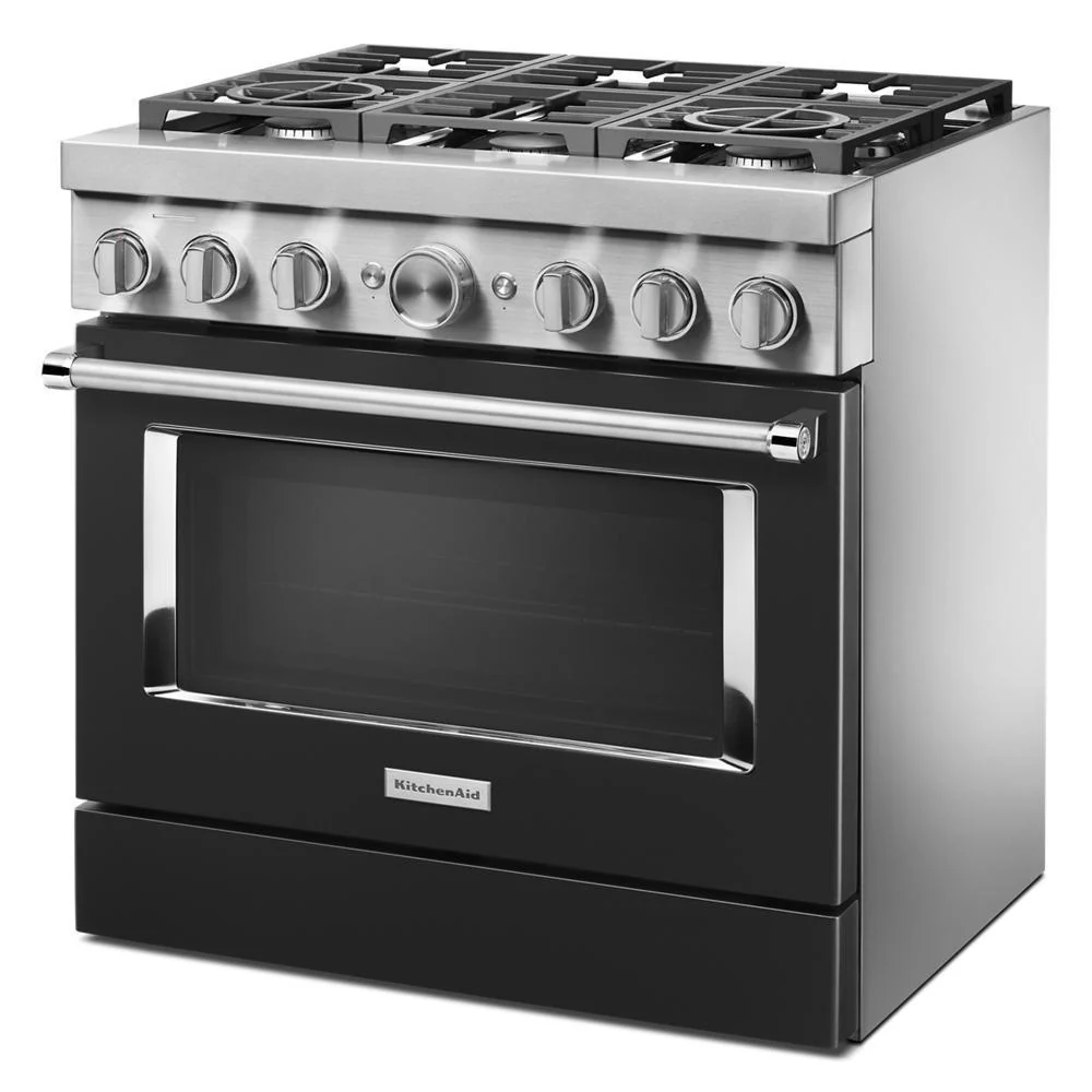 KFDC506JBK KitchenAid® 36'' Smart Commercial-Style Dual Fuel Range with 6 Burners - Image 3