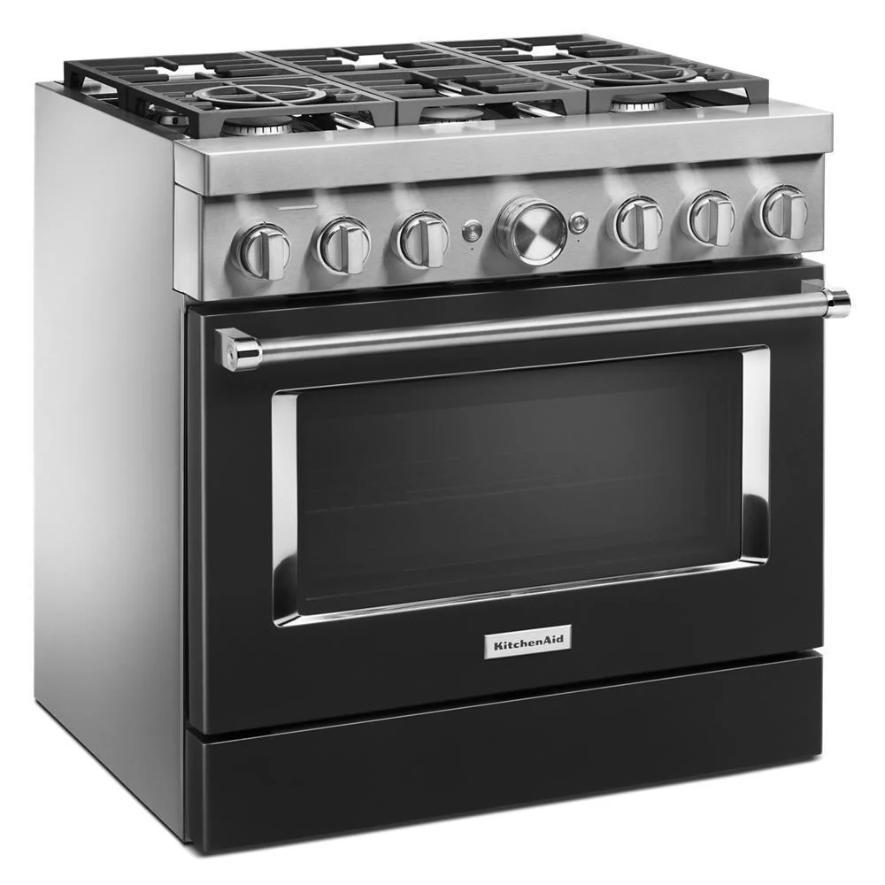 KFDC506JBK KitchenAid® 36'' Smart Commercial-Style Dual Fuel Range with 6 Burners - Image 4