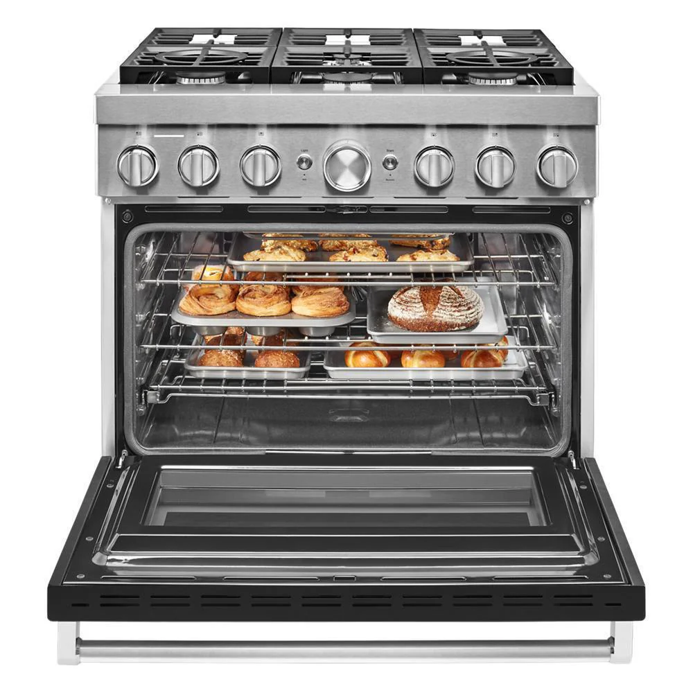 KFDC506JBK KitchenAid® 36'' Smart Commercial-Style Dual Fuel Range with 6 Burners - Image 8