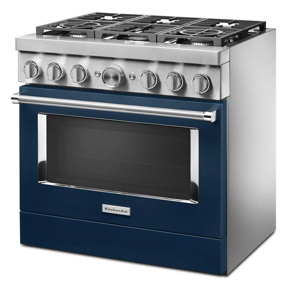 KFDC506JIB KitchenAid® 36'' Smart Commercial-Style Dual Fuel Range with 6 Burners - Image 4