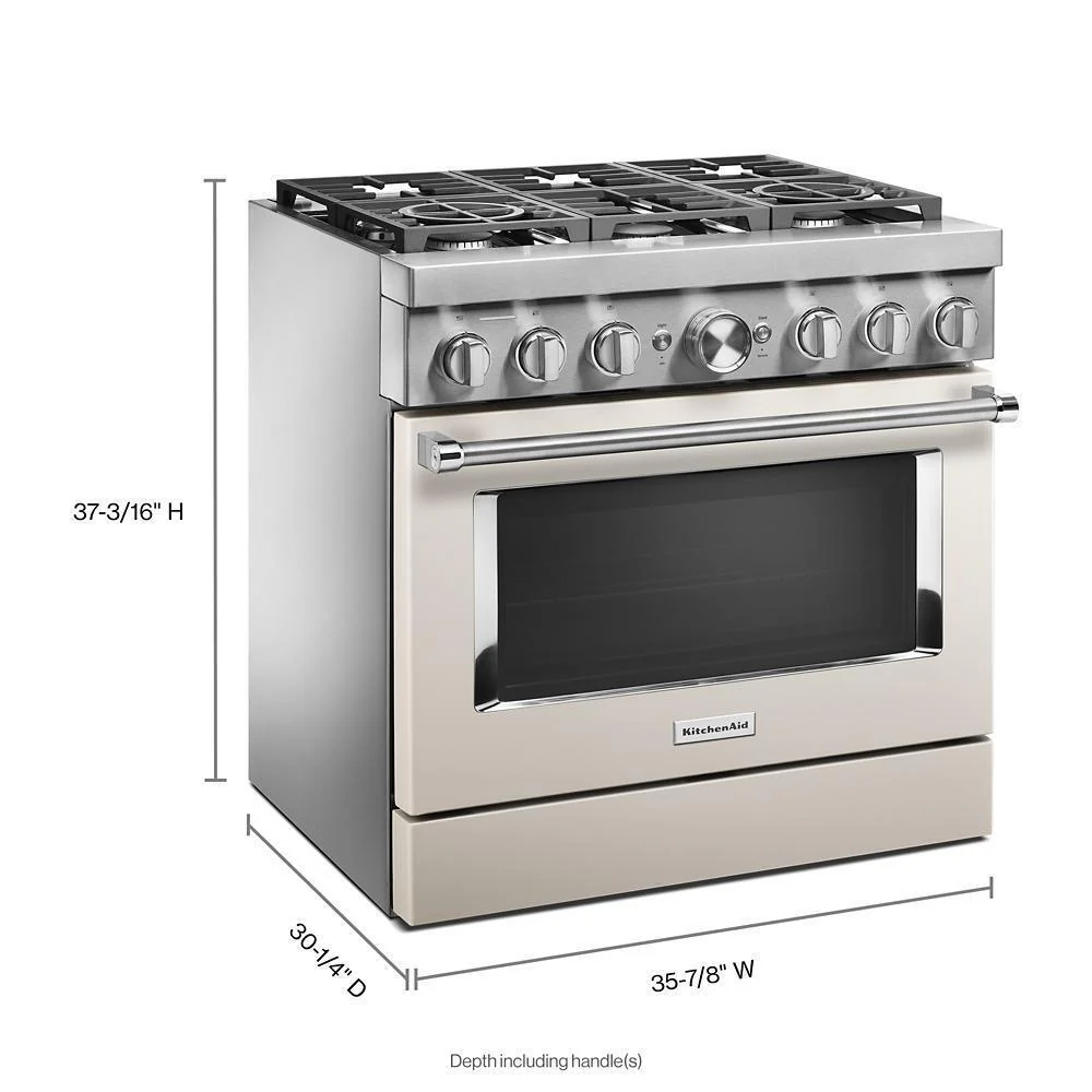 KFDC506JMH KitchenAid® 36'' Smart Commercial-Style Dual Fuel Range with 6 Burners - Image 2