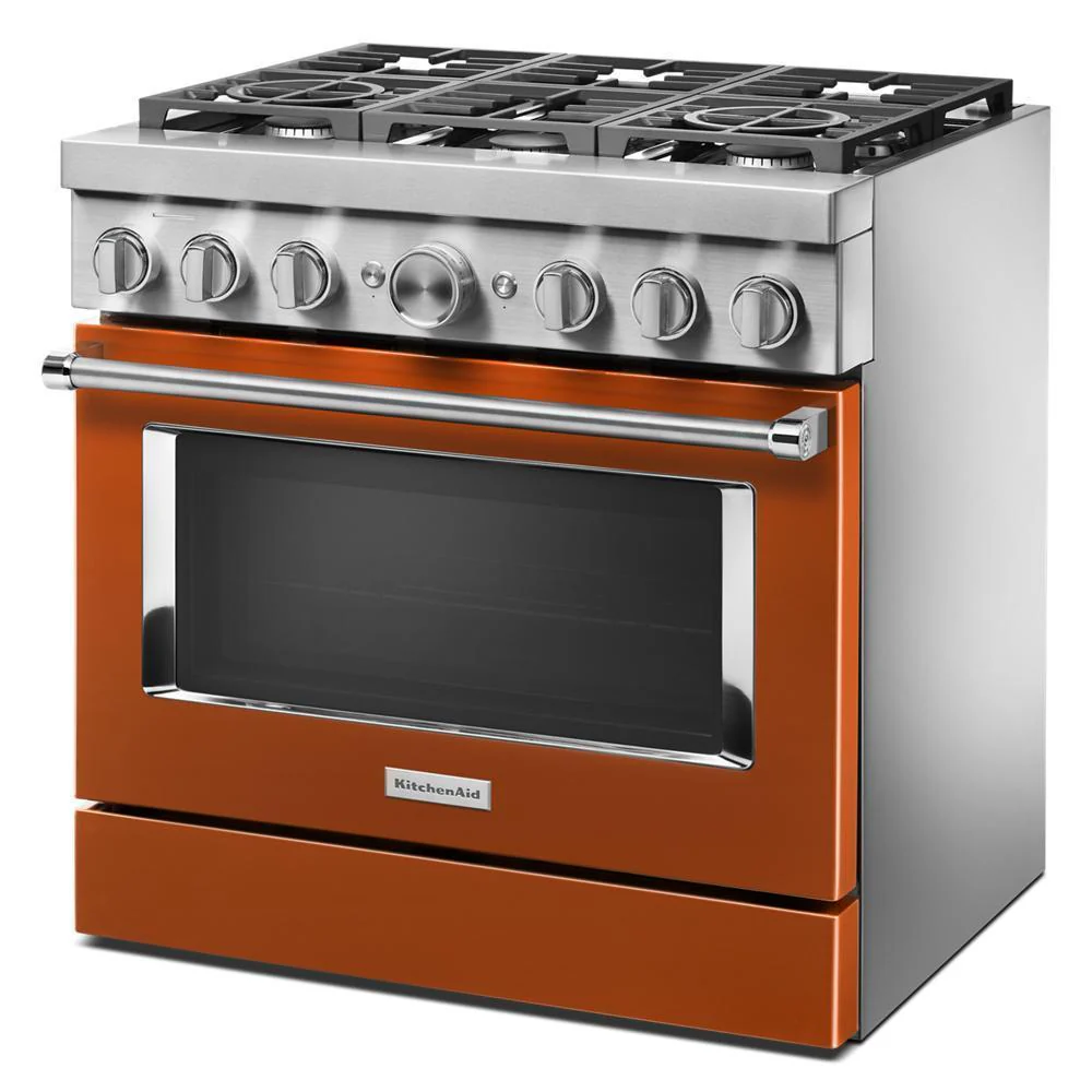 KFDC506JSC KitchenAid® 36'' Smart Commercial-Style Dual Fuel Range with 6 Burners - Image 4