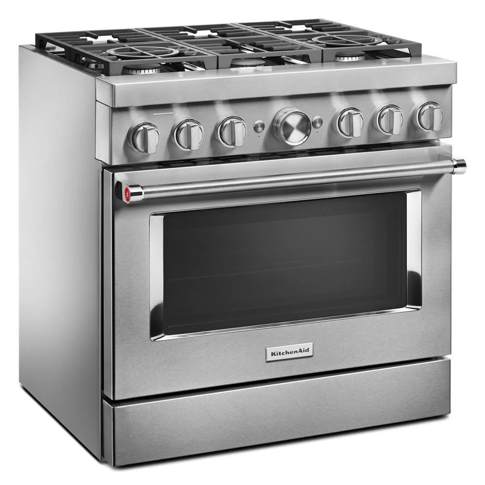 KFDC506JSS KitchenAid® 36'' Smart Commercial-Style Dual Fuel Range with 6 Burners - Image 5