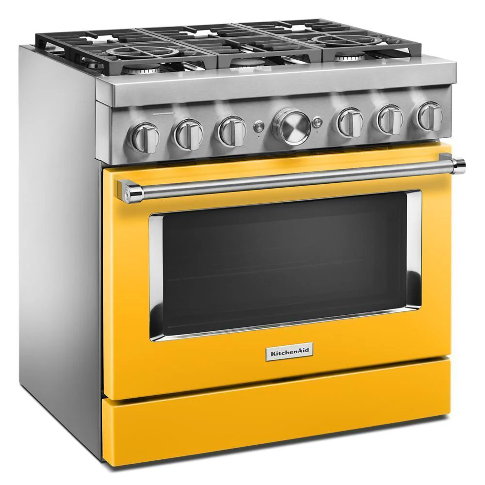 KFDC506JYP KitchenAid® 36'' Smart Commercial-Style Dual Fuel Range with 6 Burners - Image 5