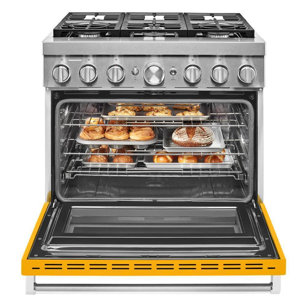 KFDC506JYP KitchenAid® 36'' Smart Commercial-Style Dual Fuel Range with 6 Burners - Image 8