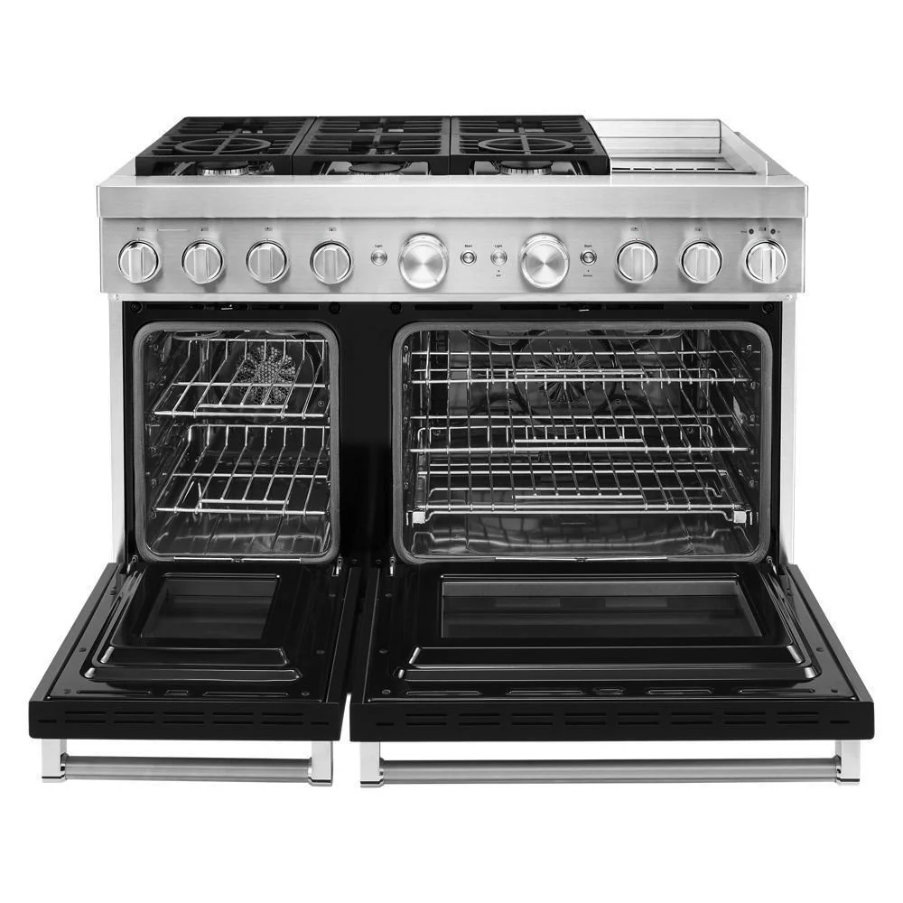 KFDC558JBK KitchenAid® 48'' Smart Commercial-Style Dual Fuel Range with Griddle - Image 8
