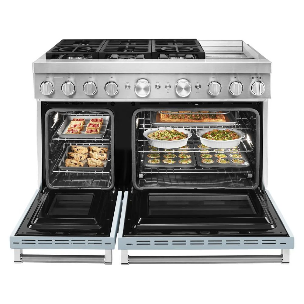 KFDC558JMB KitchenAid® 48'' Smart Commercial-Style Dual Fuel Range with Griddle - Image 9