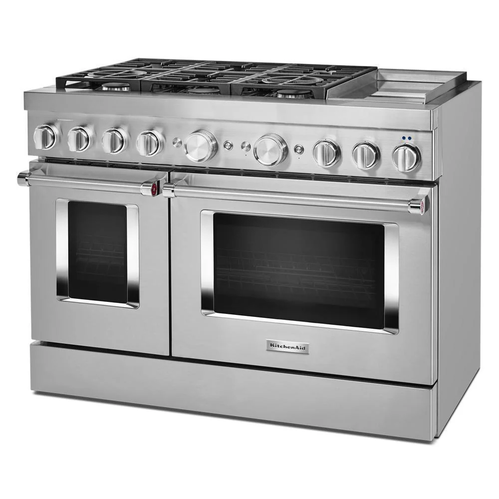 KFDC558JSS KitchenAid® 48'' Smart Commercial-Style Dual Fuel Range with Griddle - Image 4