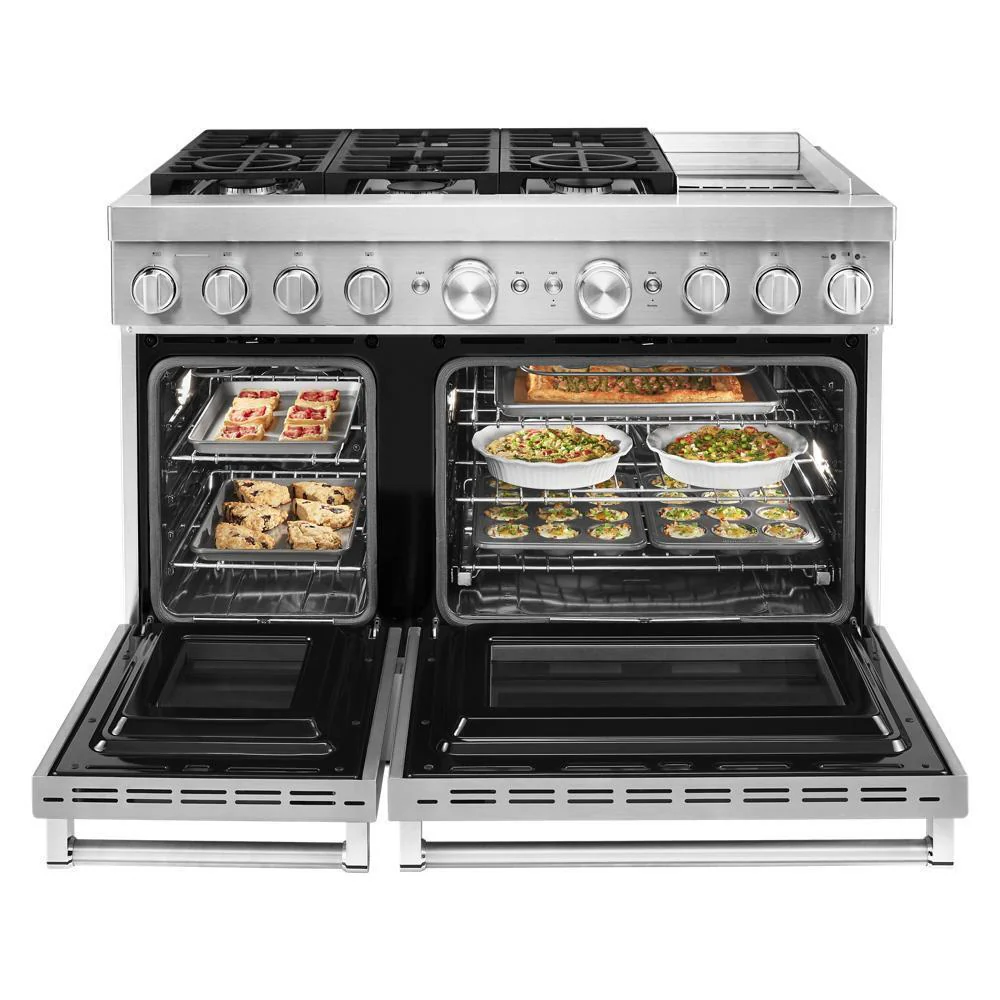KFDC558JSS KitchenAid® 48'' Smart Commercial-Style Dual Fuel Range with Griddle - Image 9