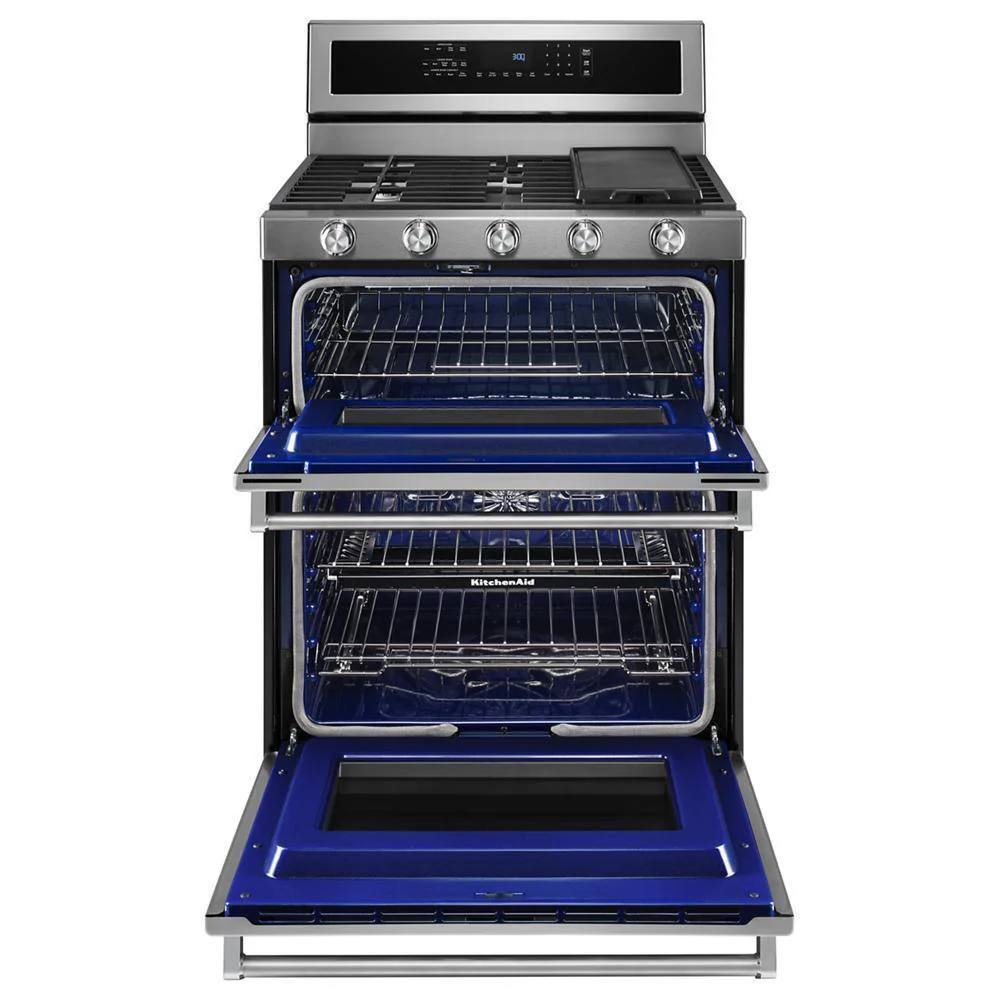Kitchenaid KFDD500ESS 30-Inch 5 Burner Dual Fuel Double Oven Convection Range - Image 4