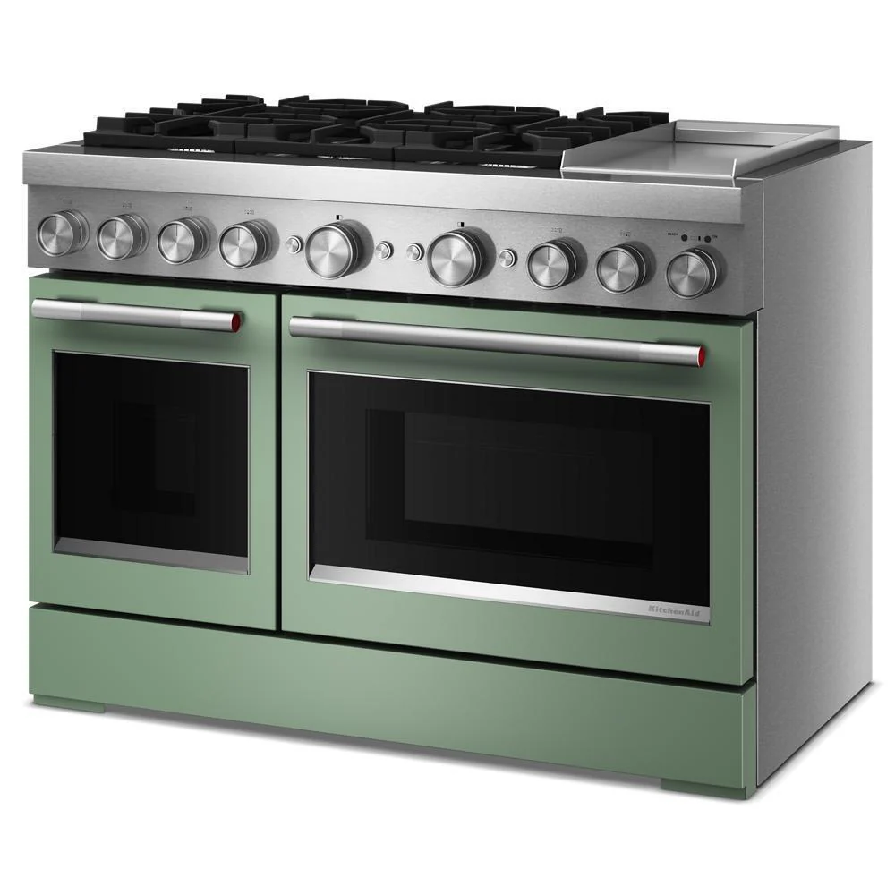 Kitchenaid KFDD948SDC 48-Inch 6 Burner Commercial-Style Dual Fuel Range with Griddle - Image 4
