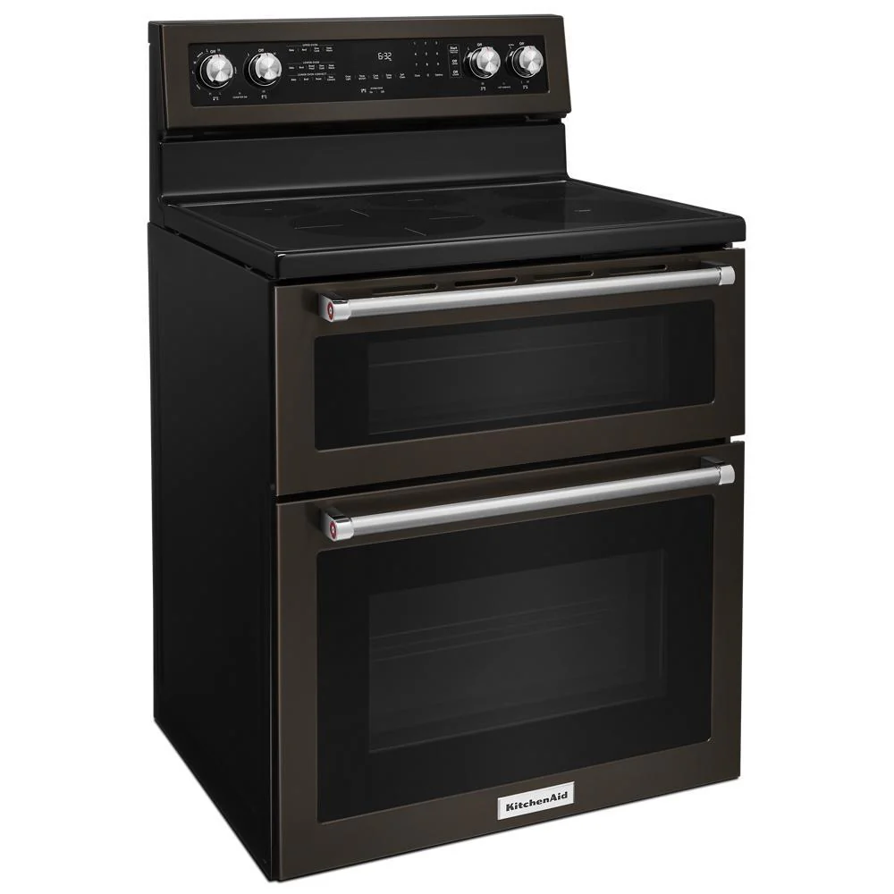 Kitchenaid KFED500EBS 30-Inch 5 Burner Electric Double Oven Convection Range - Image 2