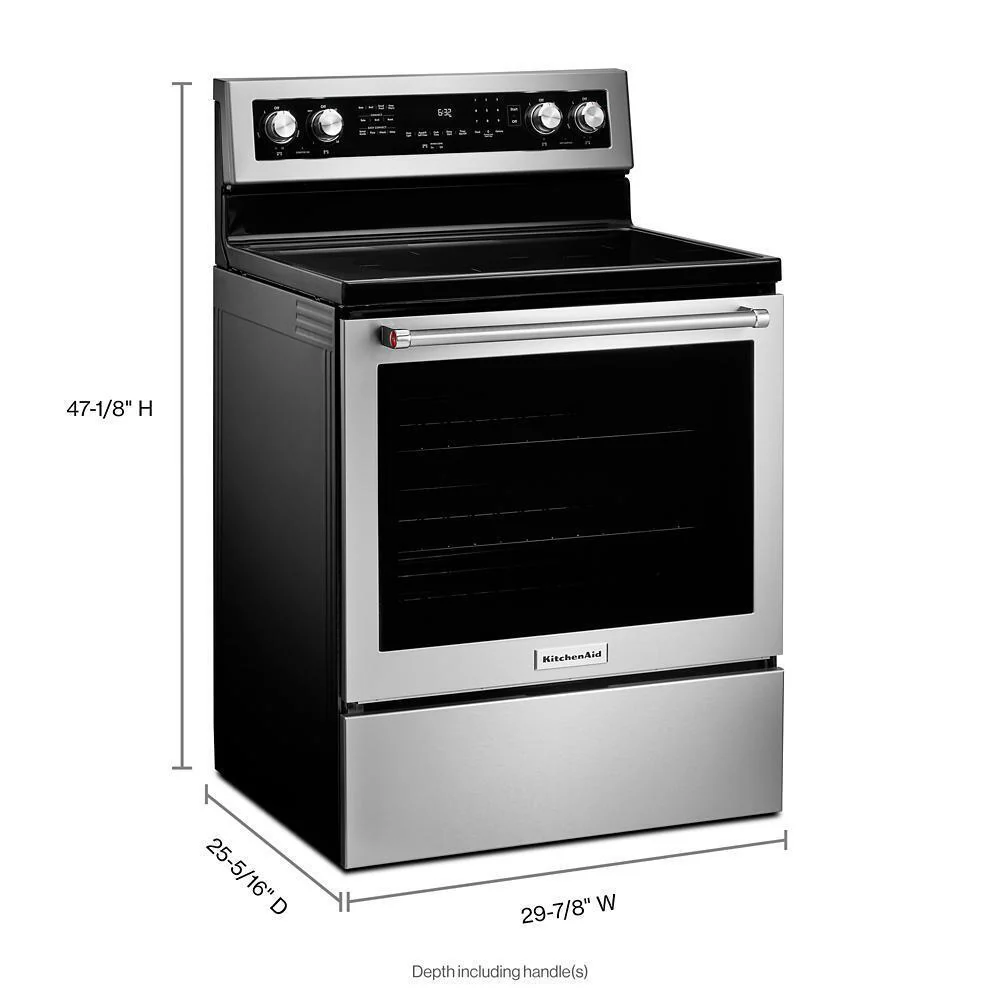 Kitchenaid KFEG504KPS 30-Inch 5 Element Electric Convection Range with PrintShield™ Finish - Image 10