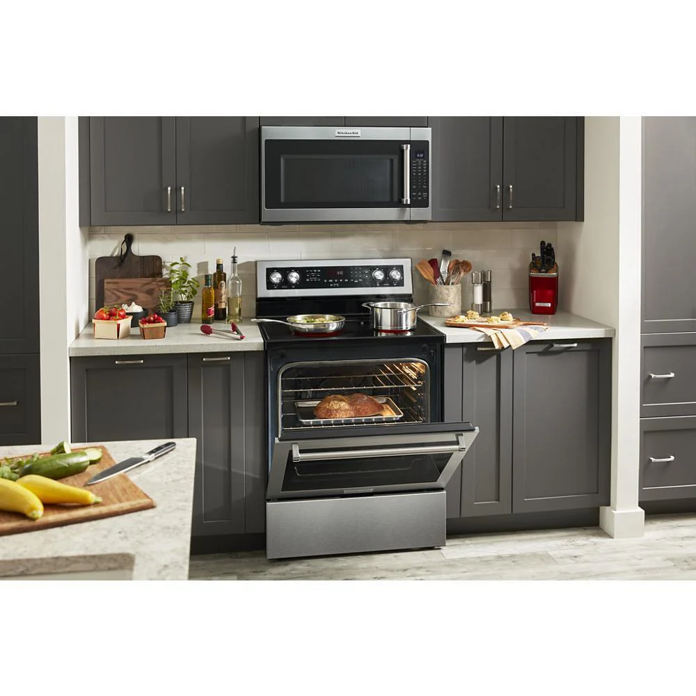 Kitchenaid KFEG504KPS 30-Inch 5 Element Electric Convection Range with PrintShield™ Finish - Image 2