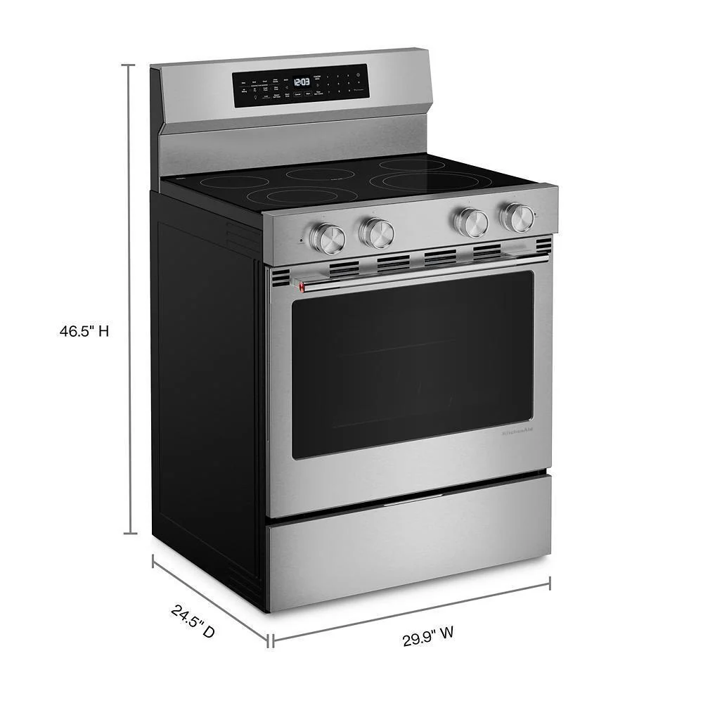 Kitchenaid KFES530SPS 5.3 Cu. Ft. Smart Freestanding Electric Range with Convection Cooking Modes - Image 6